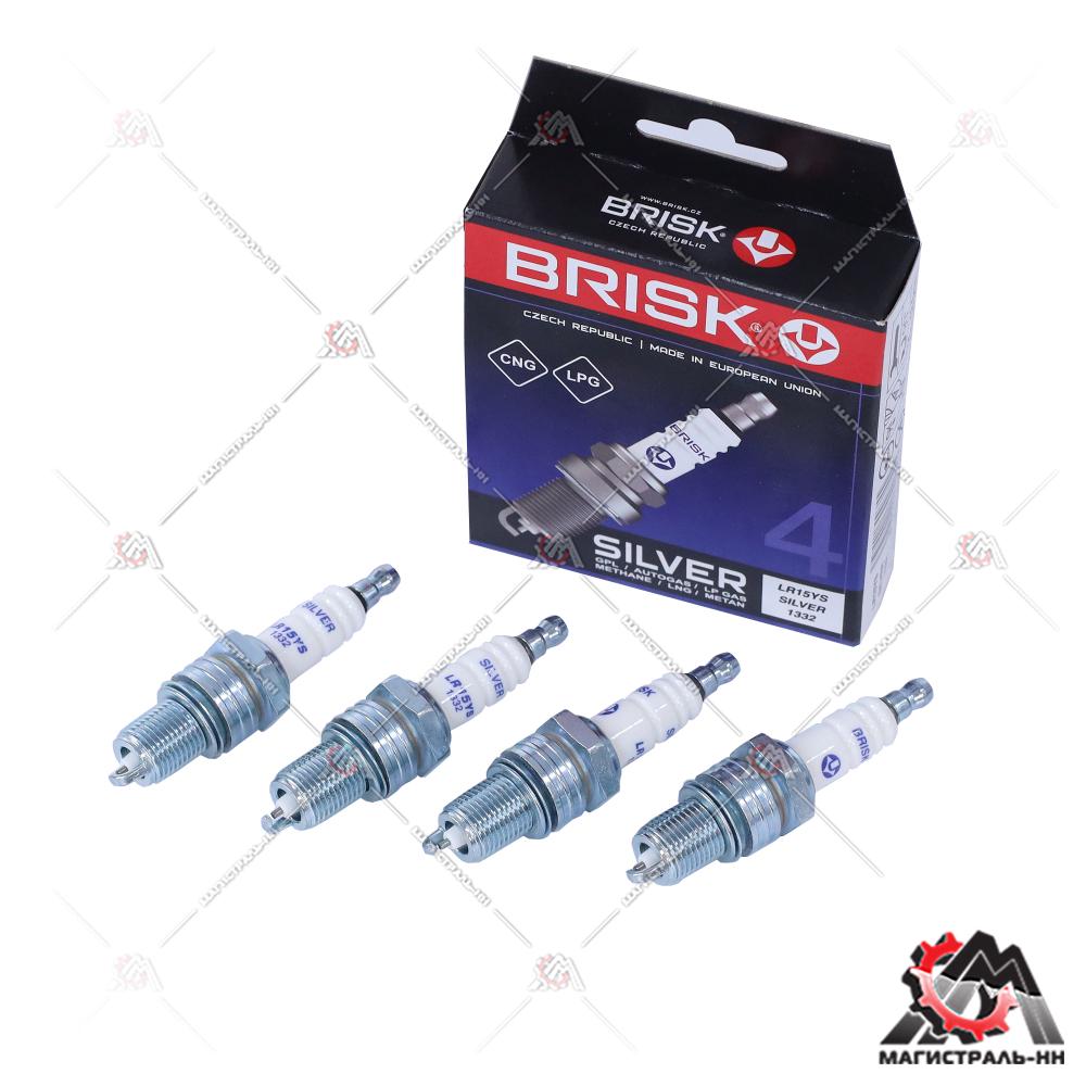 Свеча Brisk ВАЗ-2101-10 SILVER-LPG (для газ.оборуд. сер.эл., резистор, бл.4 шт) (W7DSR)