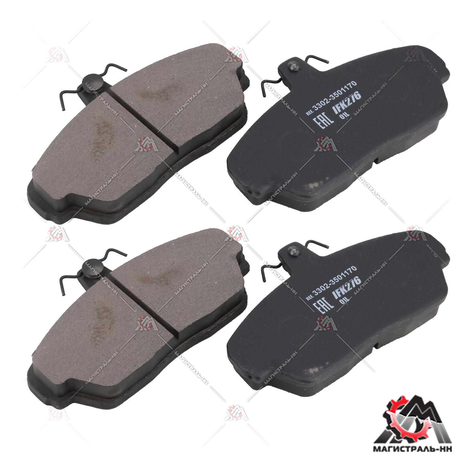Колодка тормозная передняя (кт.4шт.) Г-3302,3110 (МХ100276) (Цитрон Механик)