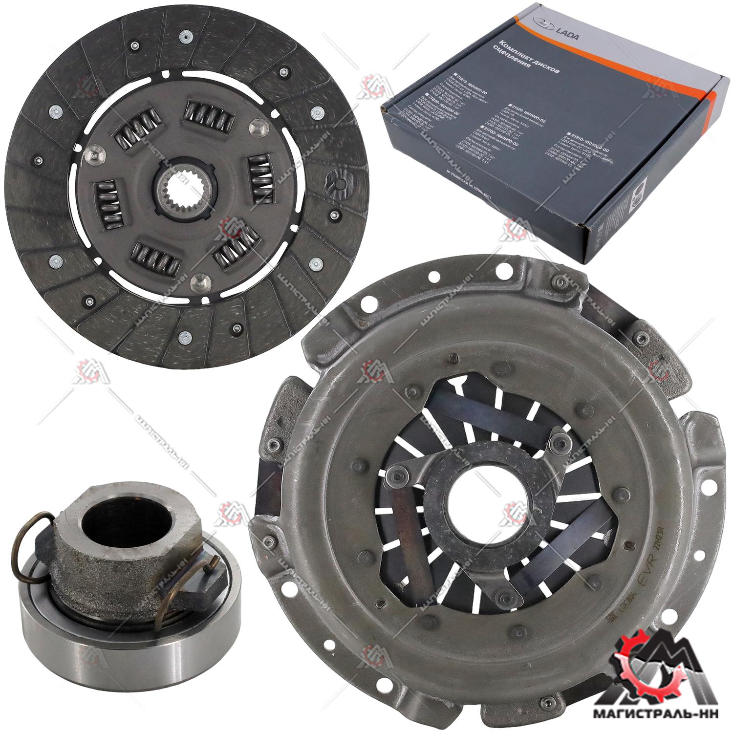 Пакет сцепления (корзина, диск, подш.) ВАЗ-2101-07,2121 (фирм. упак. LADA)