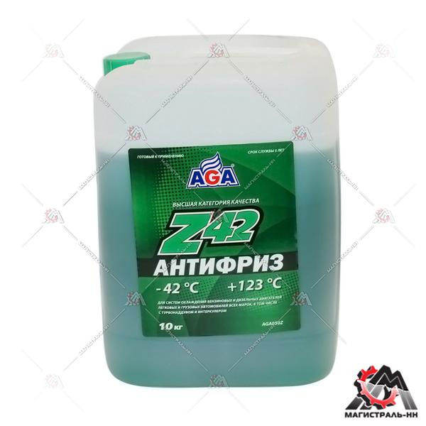 Жидкость охлаждающая "Антифриз" AGA Z-42 зеленый (-42) 10 л G48