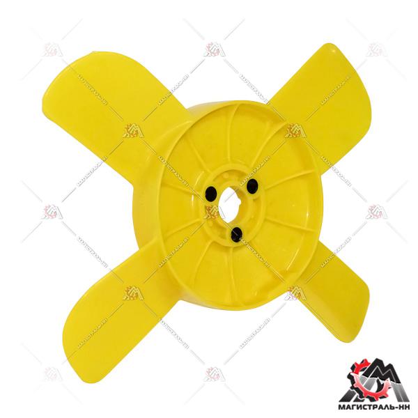 Крыльчатка вентилятора ВАЗ-2101 (желтая) 4-х лопаст.