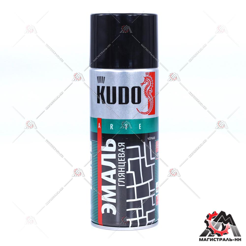 Краска универсальная черная глянцевая KUDO 520 мл