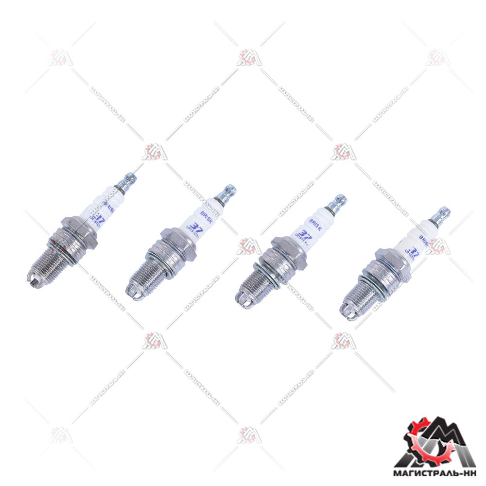 Свеча Brisk A-Line 37 ВАЗ-2110-12 EXTRA (инж.8 клап. 3-мя элекр., резистор, к-т 4шт.) LR15TCY-1