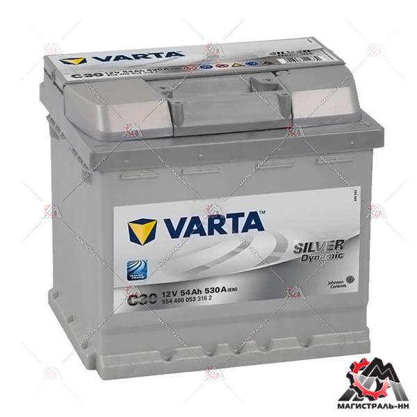 Аккумулятор 6СТ-54 VARTA Silver Dynamic о.п. пуск.ток 530 А (207х175х190) клеммы евро