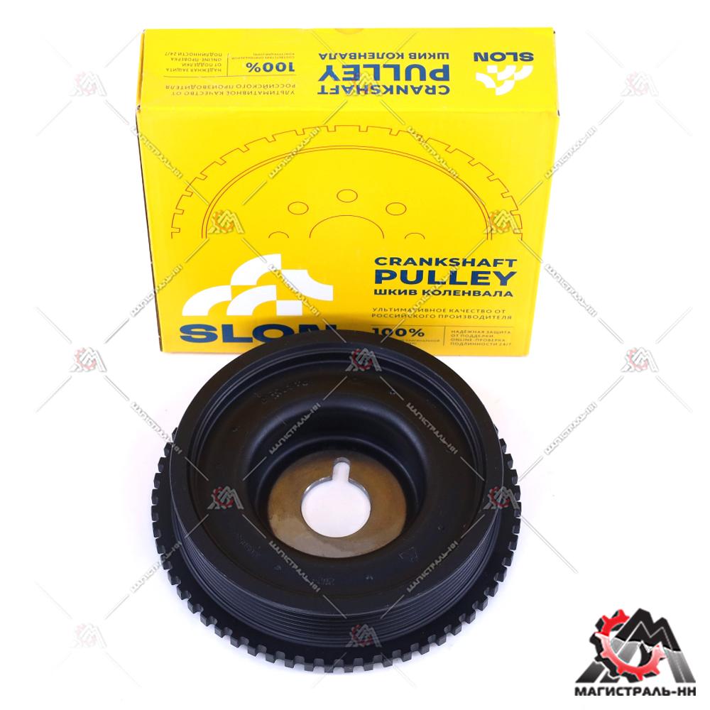 Шкив коленвала ВАЗ-2110-12,1118,2170 16 кл. (демпферный) (SLON)