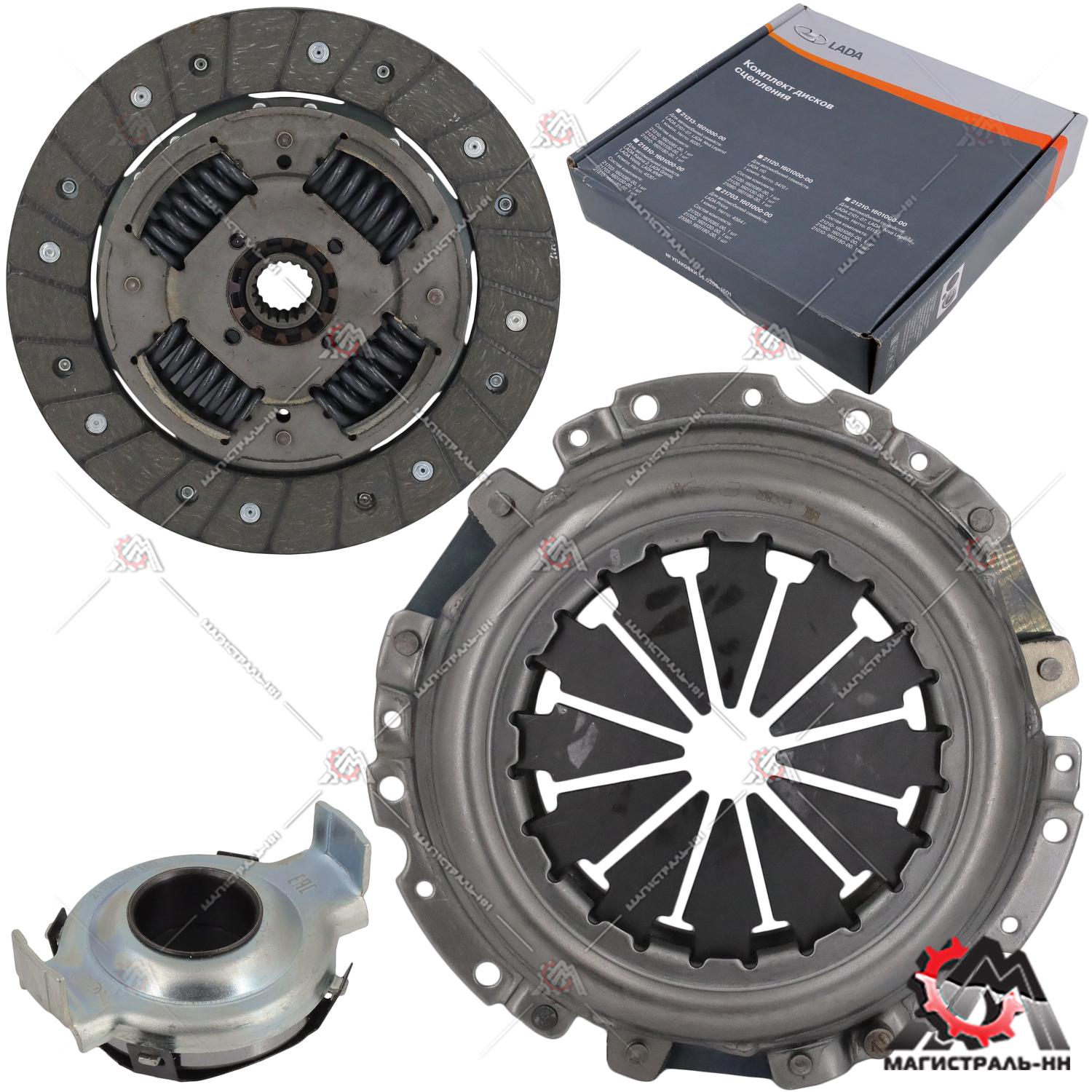 Пакет сцепления (корзина, диск, подш.) ВАЗ-2190,21703,DATSUN mi-Do, on-Do  (фирм.упак. LADA)