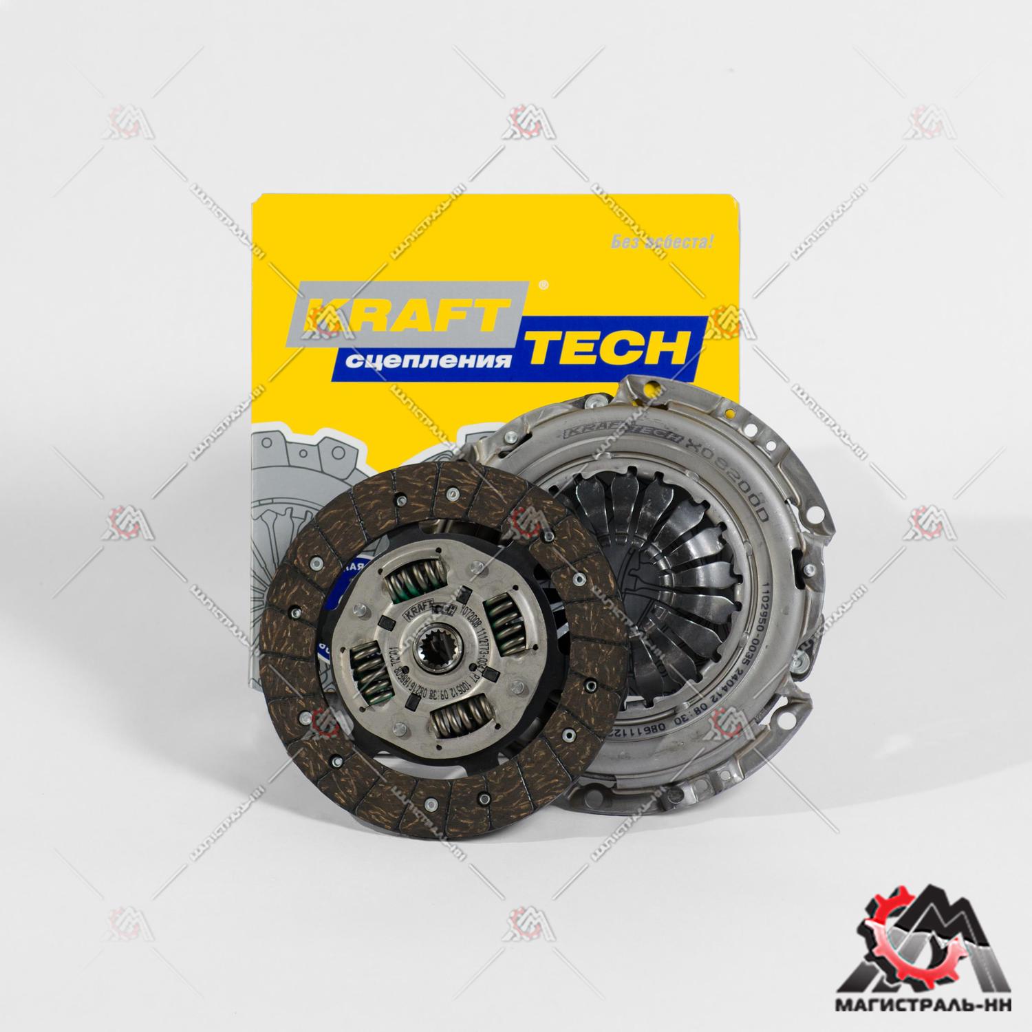 Пакет сцепления (корзина, диск, подш.) Ford Focus 1.6 Zetec-Rocam "KRAFTTECH" W19200С9