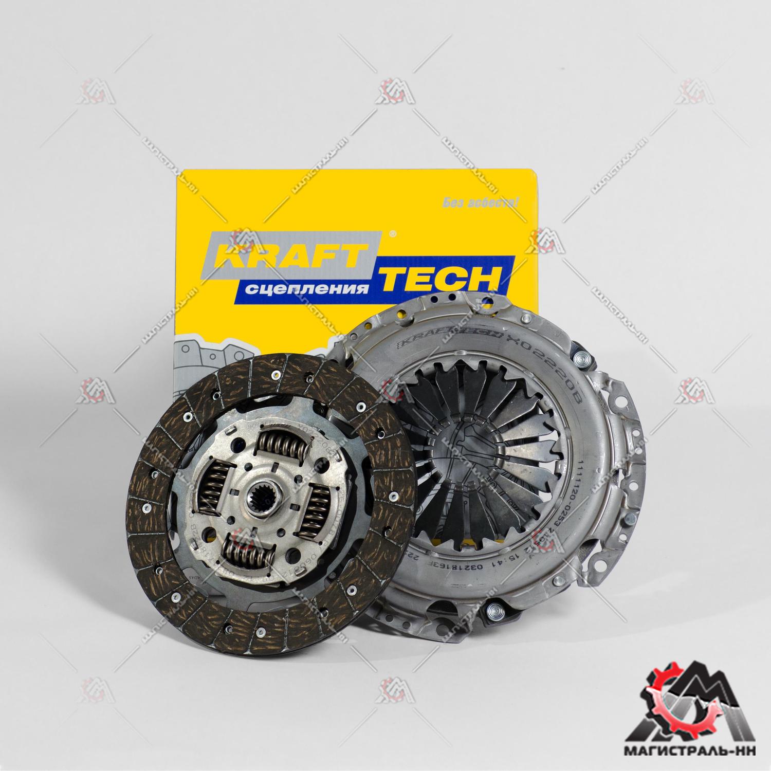 Пакет сцепления (корзина, диск) Ford Focus-2  1.8 "KRAFTTECH" W03220C9
