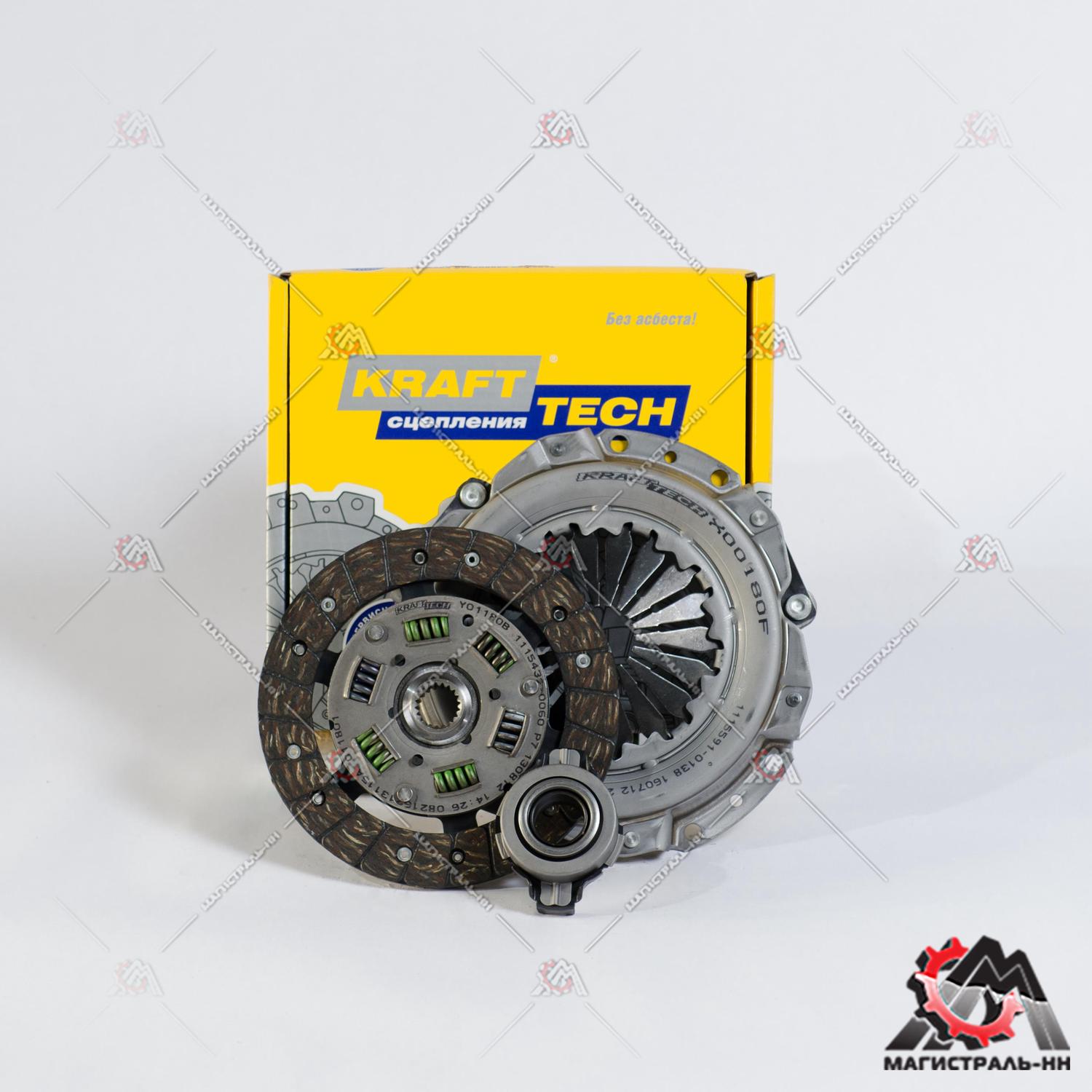 Пакет сцепления (корзина, диск, подш.) Tavria, ZAZ Sens 1.3 "KRAFTTECH" W01180E