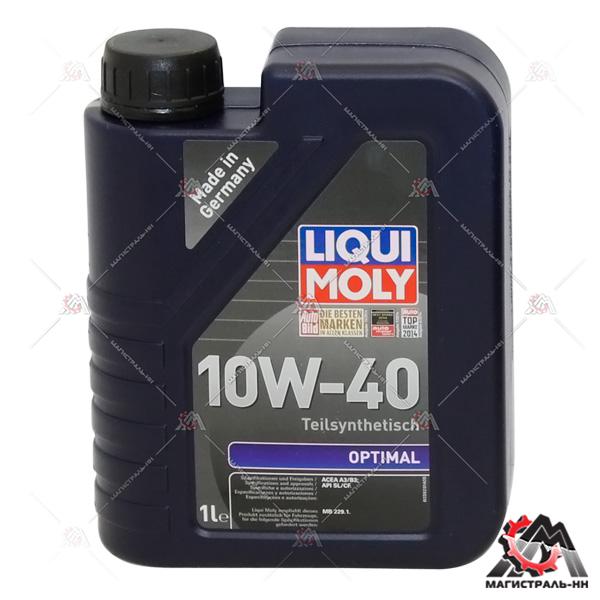 Масло Liqui Moly моторное 10W40 Optimal 1 л (полусинтетика)