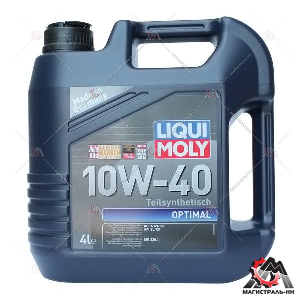 Масло Liqui Moly моторное 10W40 Optimal 4 л (полусинтетика)