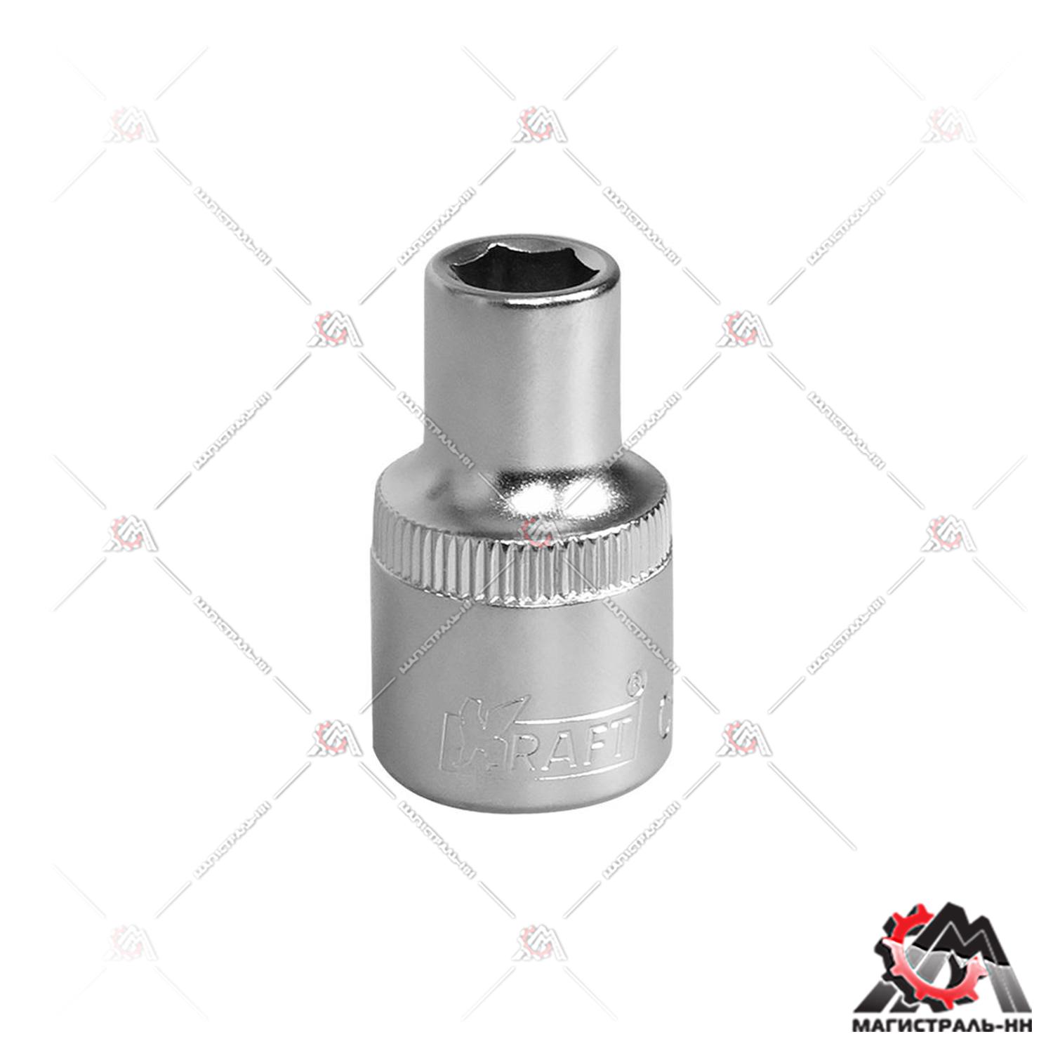 Головка 1/2" 9 мм 6 гранная KRAFT