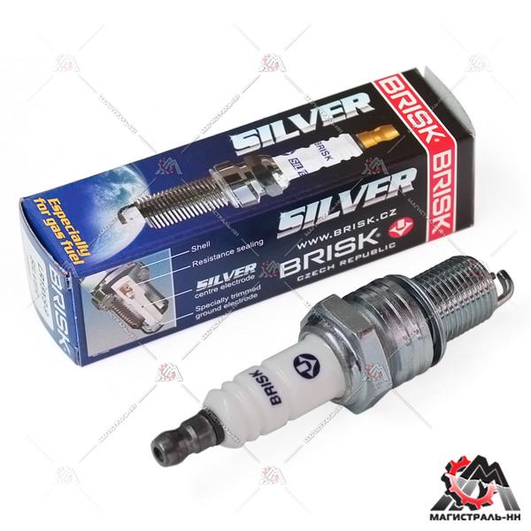 Свеча Brisk ВАЗ-2108-2112,21214,Chevrolet-NIVA инж, 8кл SILVER коробка 4 шт., (5339) (BPR6ES-11)