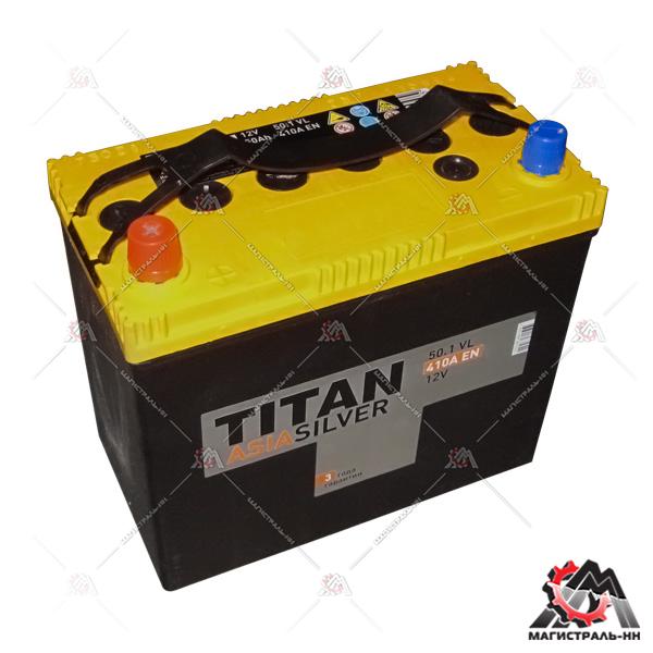 Аккумулятор 6СТ-50.1 TITAN Asia standart п.п. пуск.ток 450 А (236,4*128*221) клеммы азия
