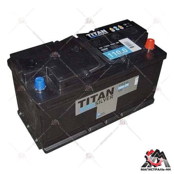 Аккумулятор 6СТ-110.0 TITAN Euro silver о.п. пуск.ток 950 А (352*175*190) клеммы евро