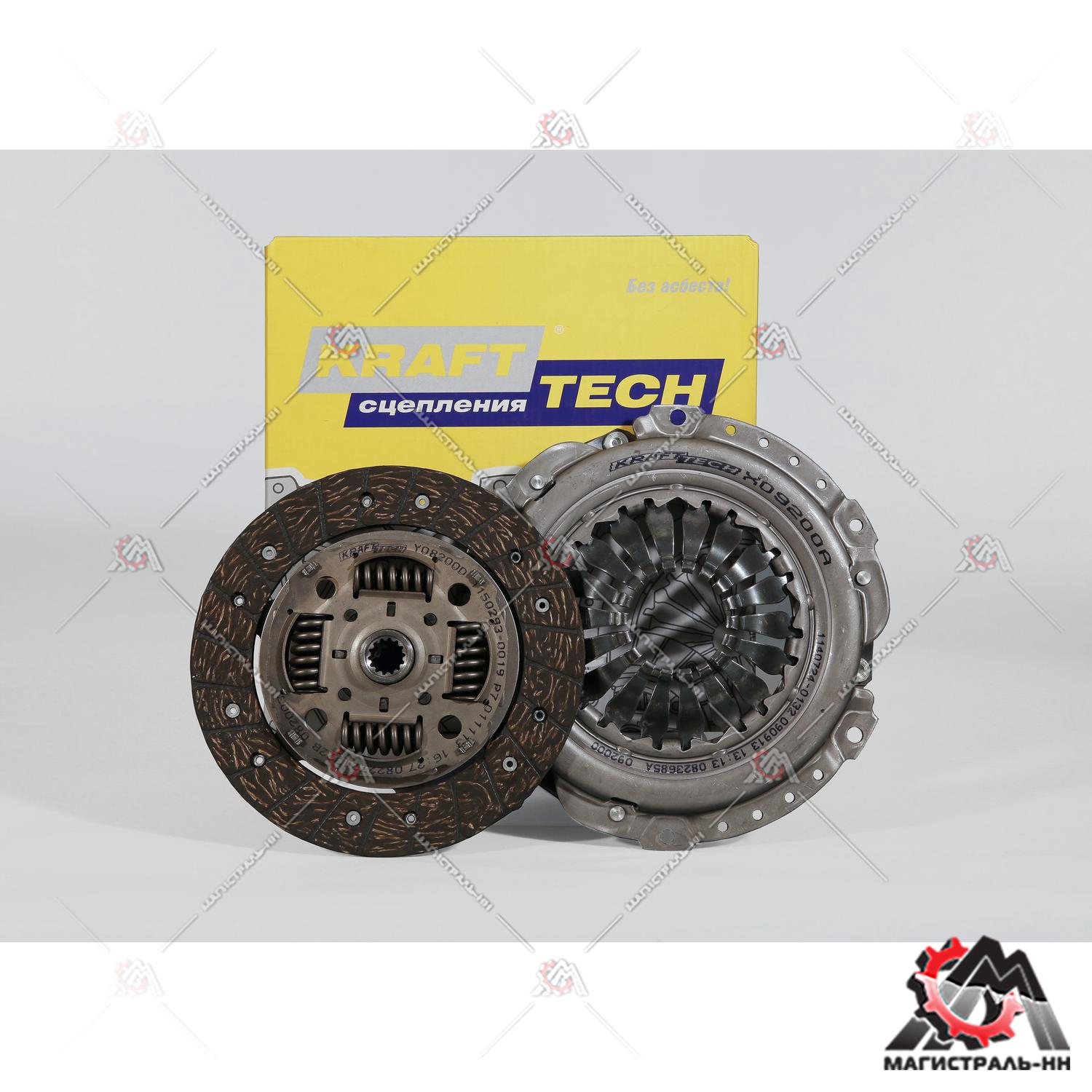 Пакет сцепления (корзина, диск) Opel Astra Vectra H,C, Zafira 1.8 "KRAFTTECH" W20200B9