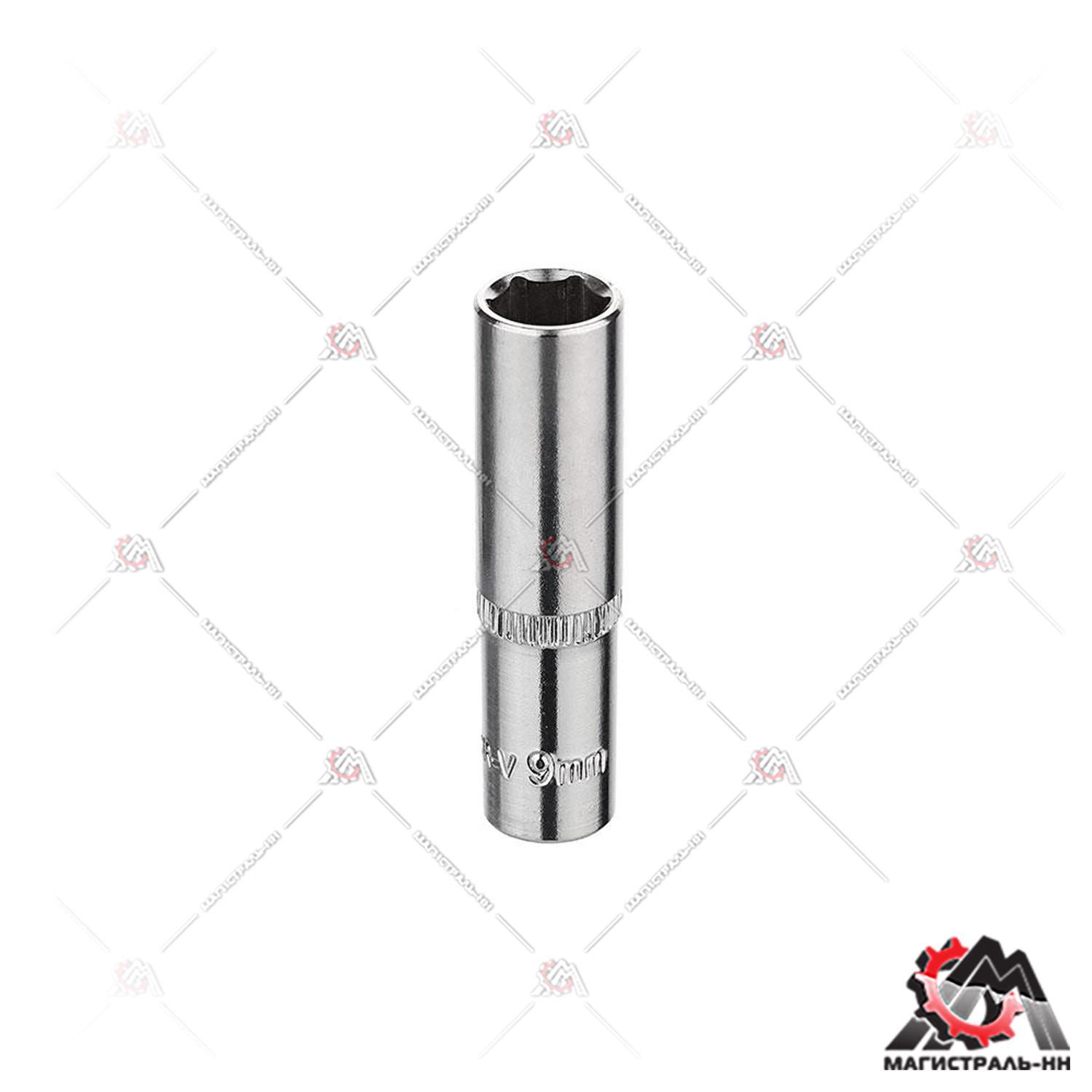 Головка 1/4" 9 мм 6 гранная удлиненная KRAFT