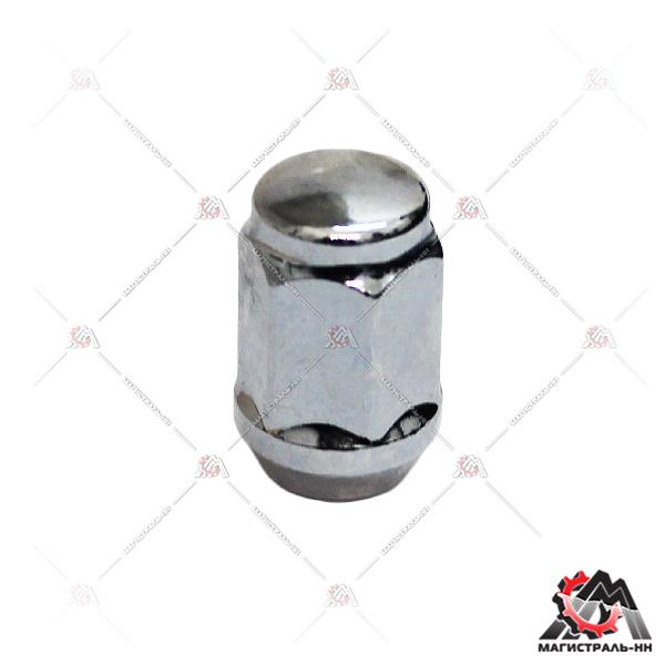 Гайка колесная M12x1,50 Хром H=35 мм Конус с выступ., закр., ключ 19мм (Матрикс) 