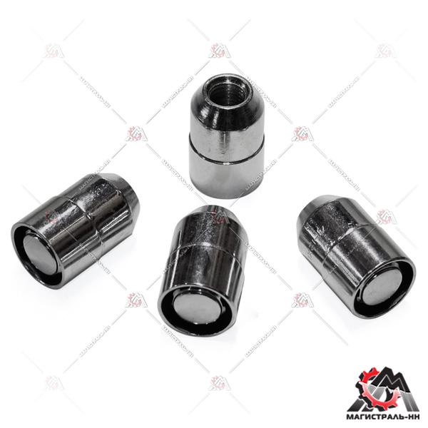 Гайка колесная секретная (кт.) M12x1,50 H=36мм Хром конус, закр., вращ. кольцо, хром.пласт (Mатрикс)