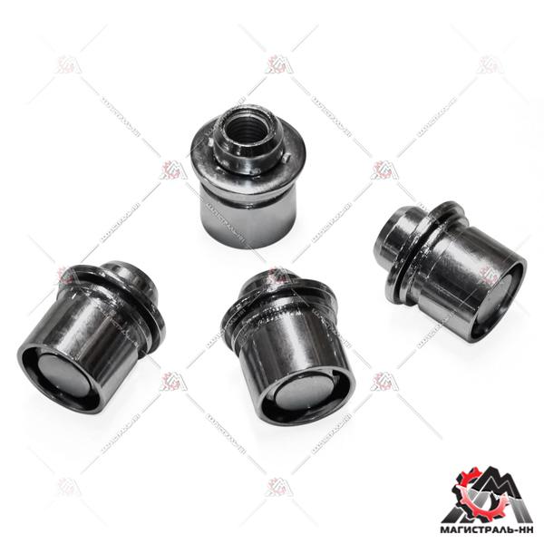 Гайка колесная секретная (кт.) М12x1,50 H=37мм Хром прессшайба, вращ. кольцо, хром.пласт.(Mатрикс)