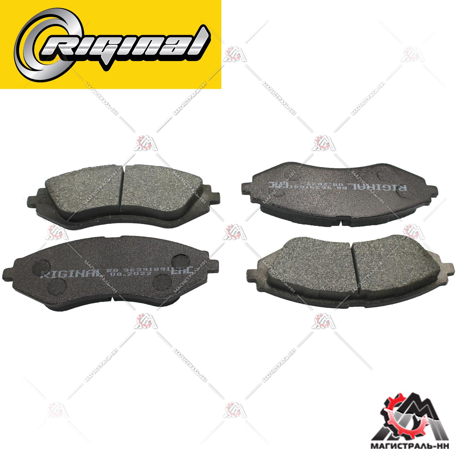 Колодка тормозная передняя (кт.4шт.) Daewoo Nexia 16V, Chevrolet Lacetti/Nubira/Epica 03> RIGINAL