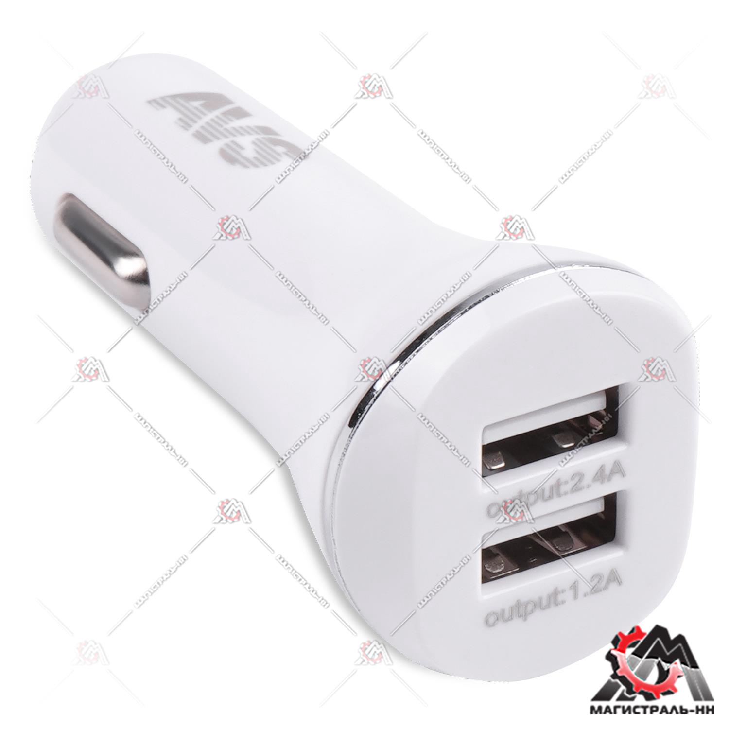 Устройство зарядное автомобильное USB AVS 2 порта UC-322 (2,4А)