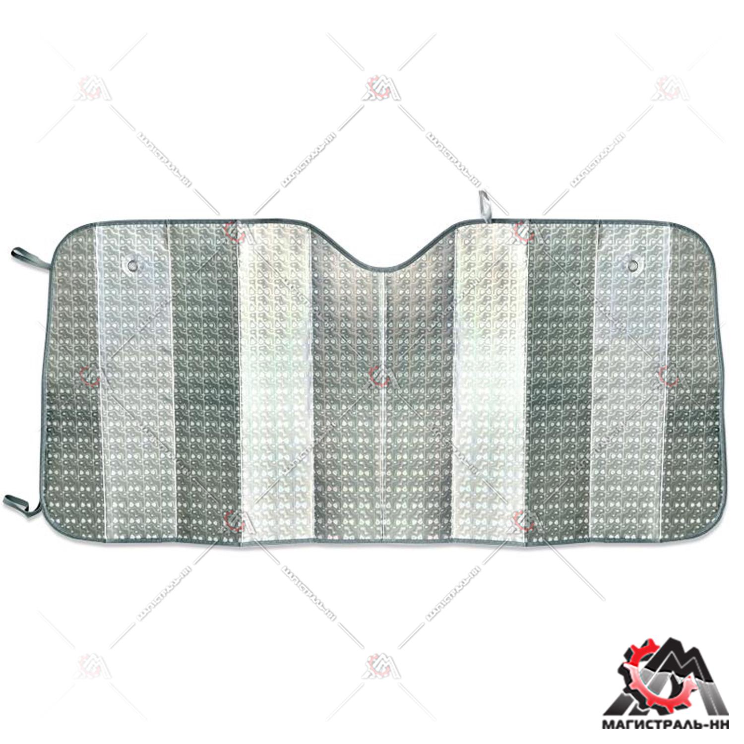 Шторка солнцезащитная (на лобовое стекло) AVS-111S "LASER" 130x60cm