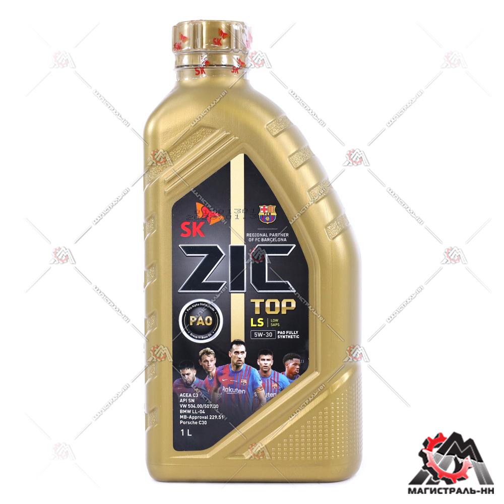 Масло ZIC TOP моторное 5W30 SM/CF 1л (синтетика)