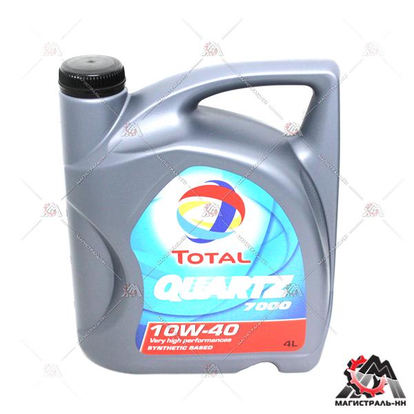 Масло TOTAL моторное 10W40 QUARTZ 7000 4л (полусинтетика)