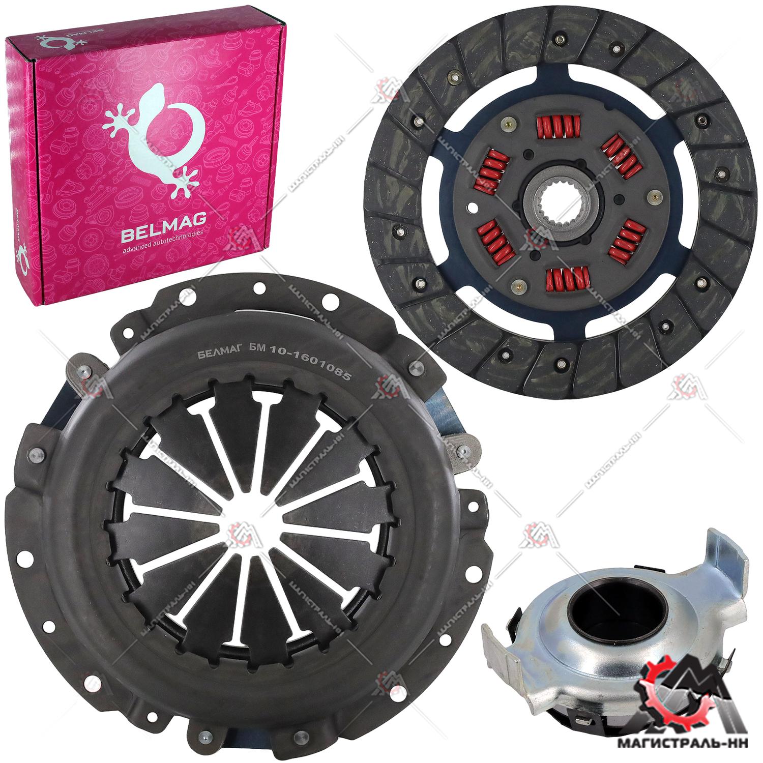 Пакет сцепления (корзина, диск, подш.) ВАЗ-2110 дв.8 кл. (БелМаг)
