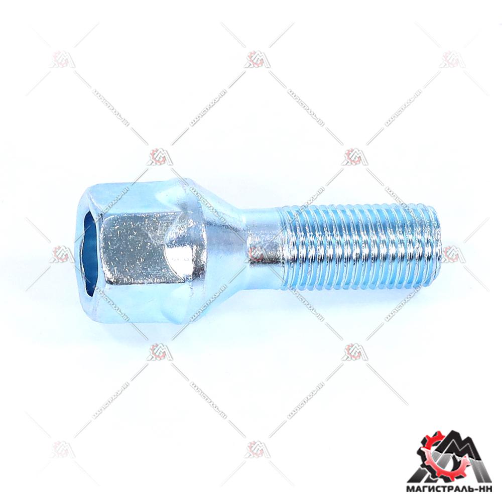 Болт колесный LC17B27 Z M12X1,25X27 Цинк Конус с выступом, облегченный, ключ 17мм (ВЕКТОР)