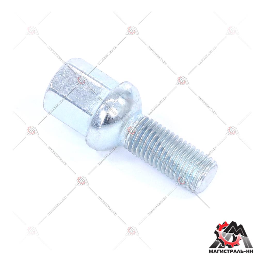 Болт колесный M12X1,50X28 Цинк Сфера с выступом ключ 17 мм S17A28 Z (ВЕКТОР)