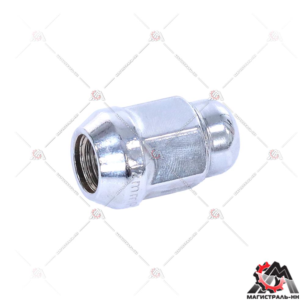 Гайка колесная 401445 Cr M12X1,50 Хром высота 35 мм Конус с выступ., закр., ключ 19мм (ВЕКТОР)