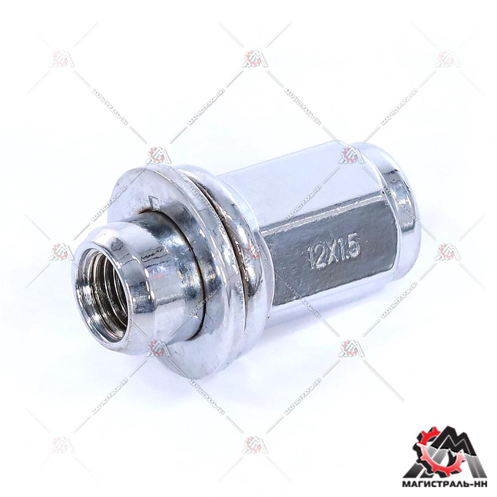 Гайка колесная 724845 Cr M12X1,50 Хром высота 47 мм Прессшайба D=30мм LeXus RX330 (ВЕКТОР)