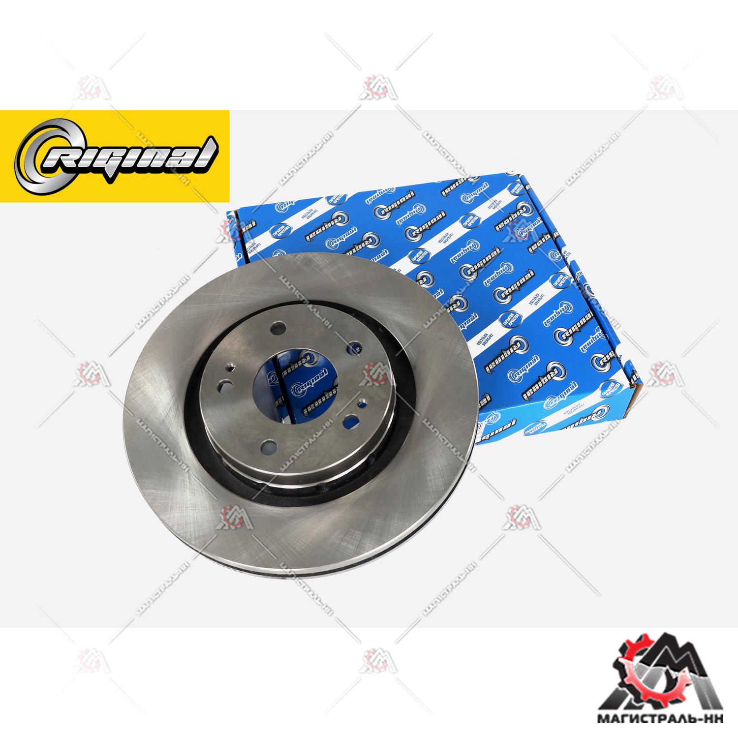 Диск тормозной передний Mitsubishi Outlander 2.0-3.0/2.0D-2.3D 03> (DF6174)(гарантия 2 года)Riginal