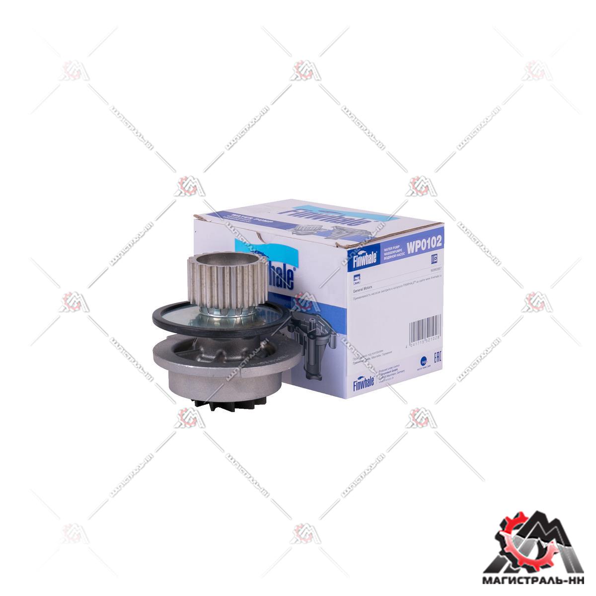 Насос водяной (помпа) Daewoo Nexia, Espero, Nubira, Lanos, All Dohc 96990997; 96352649 FINWHALE