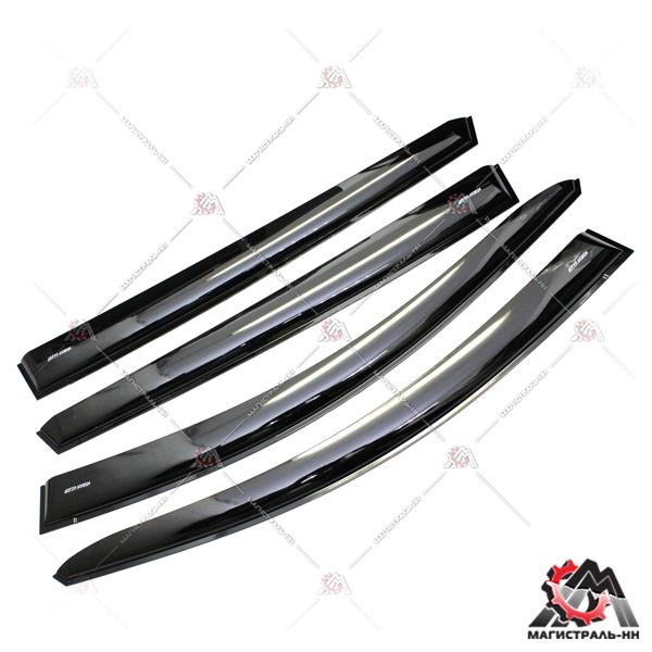 Дефлекторы боковых стекол Toyota RAV4 IV 2013-> (кт. 4 шт) (накладные) VORON GLASS