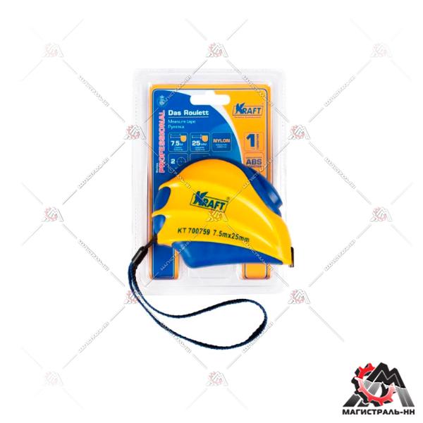 Рулетка 7,5 м (25 мм) автомат. фиксатор Professional KRAFT