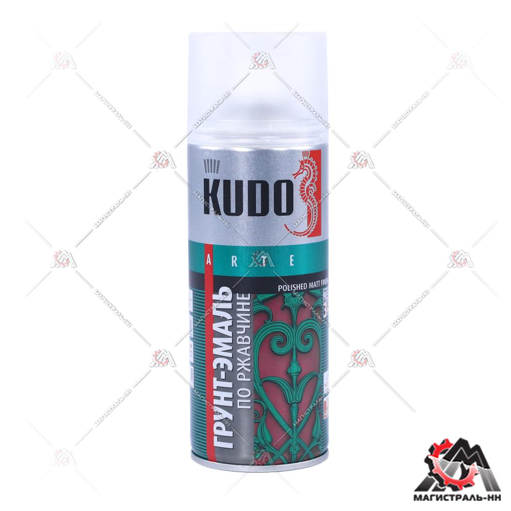 Грунт-эмаль по ржавчине желтая RAL 5018 KUDO 520 мл