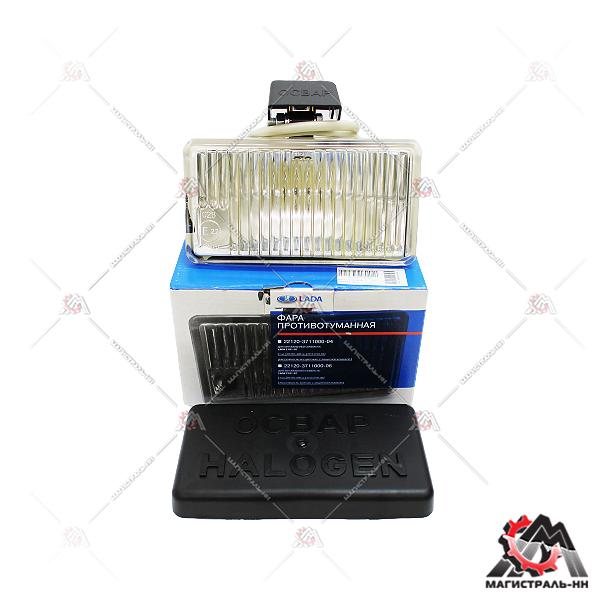 Фара противотуманная с кронштейном прямоуг. 12 В (желтая) (2212.3743-06) (Освар) (фирм. упак. LADA)
