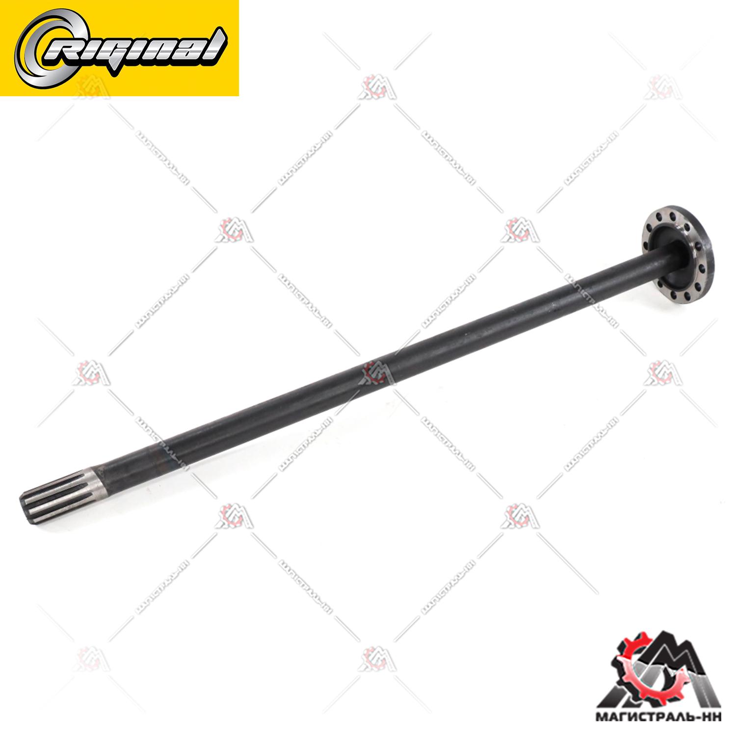 Полуось заднего моста правая УАЗ-452, 3303, 469 (короткая) L=730 мм Riginal