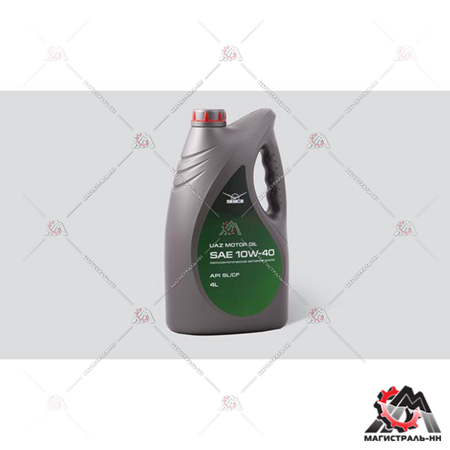 Масло УАЗ моторное MOTOR OIL 10W-40 4л (полусинтетика)