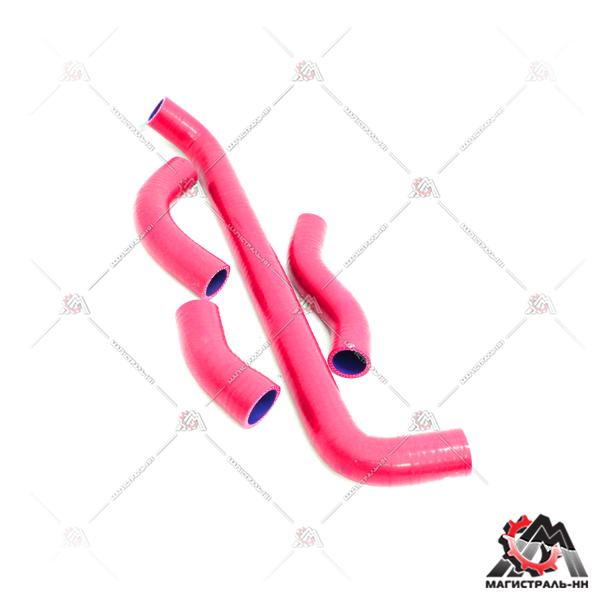 Патрубки радиатора ВАЗ 21213 "НИВА" (к-т 4 шт.) красный силикон 4 слоя ПТП64