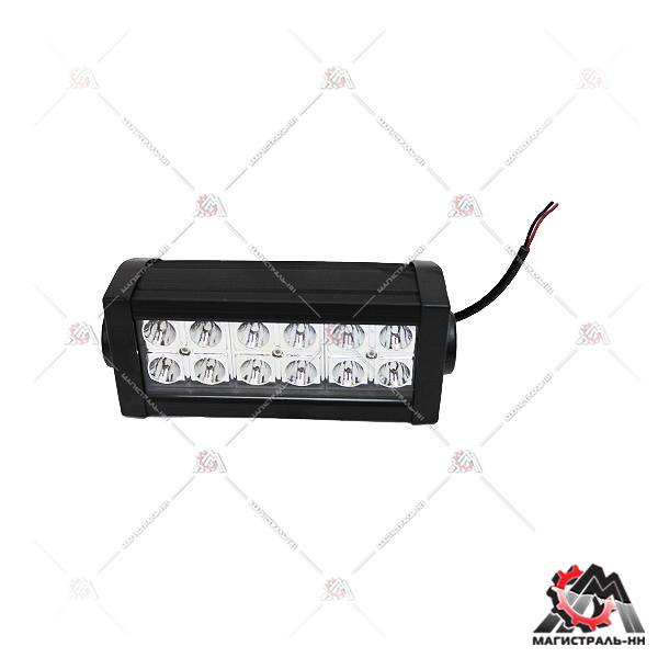 Фара светодиодная OFF ROAD прямоугольная 12V/24V 36W SKYWAY 12 диодов направленный свет. Дальний
