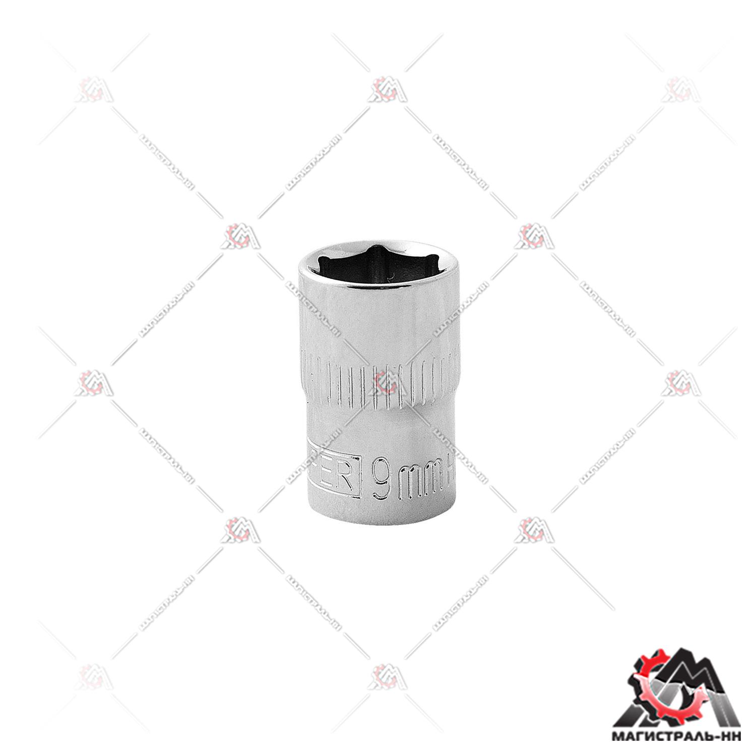 Головка 1/4" 9 мм 6 гранная HELFER