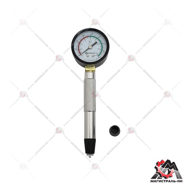 Компрессометр ТОП АВТО "Прижимной", блистер