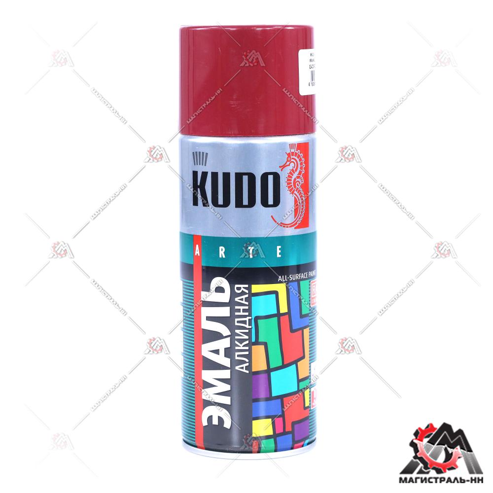 Эмаль универсальная бордовая 520 мл KUDO