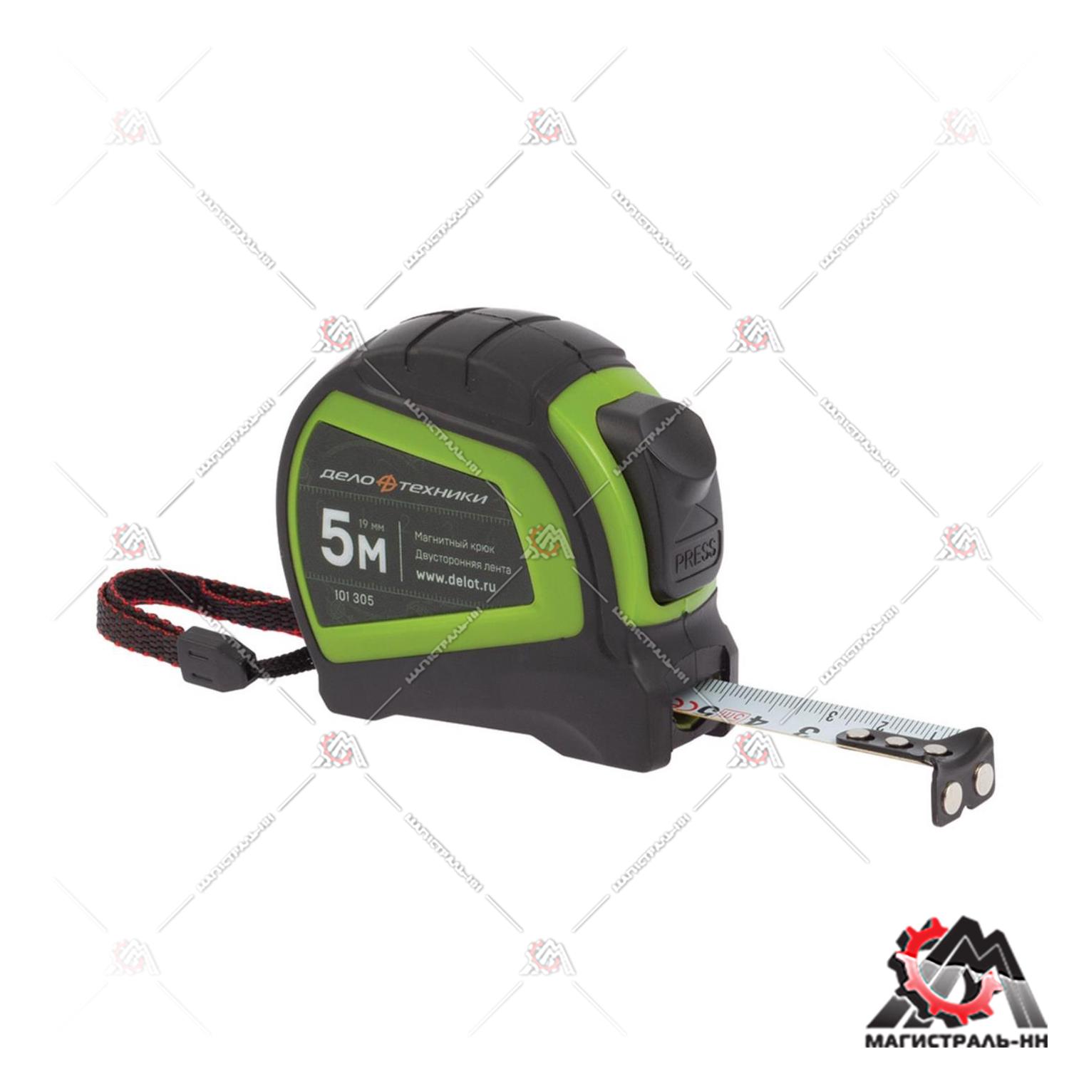 Рулетка 5 м в обрезиненном корпусе ДТ