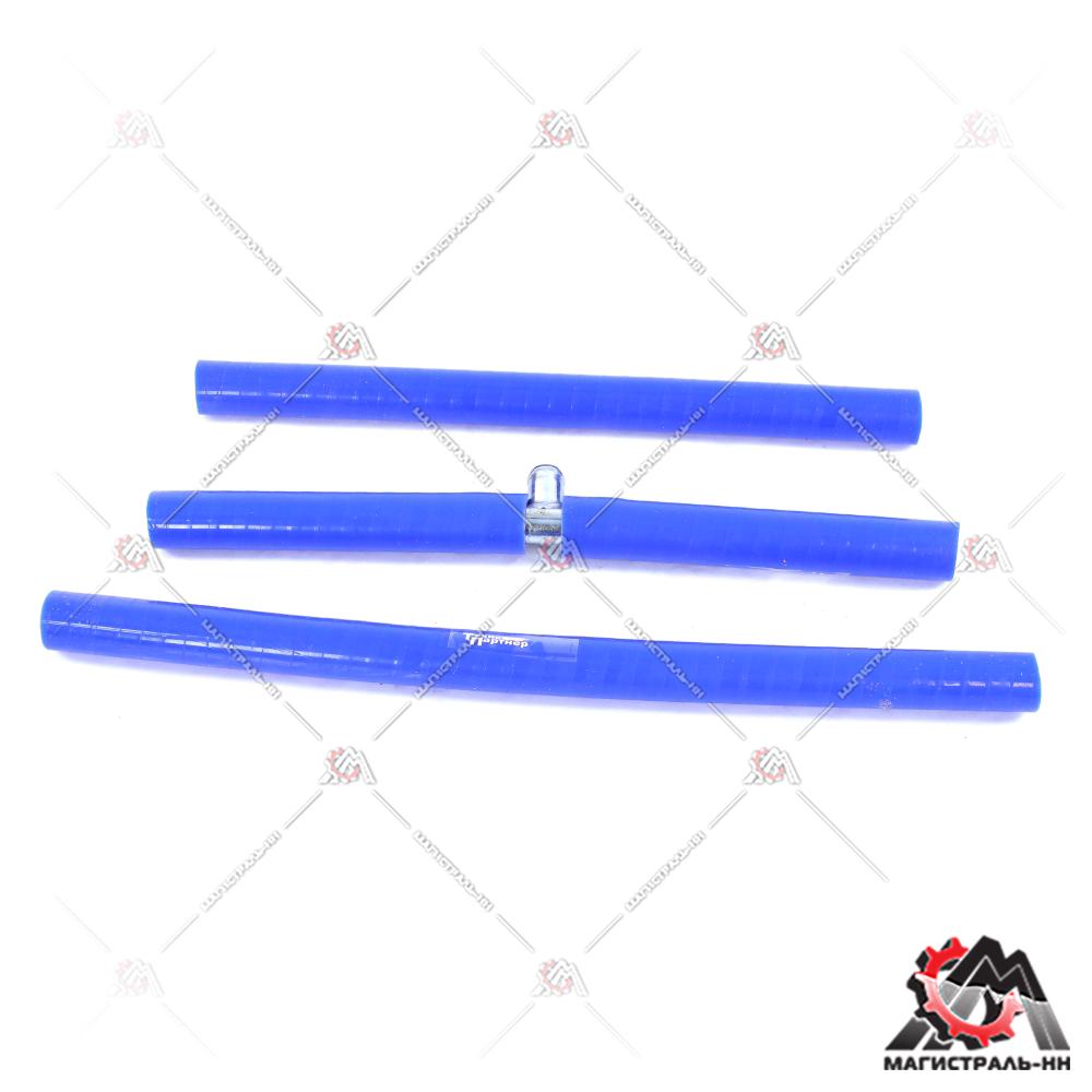 Патрубки отопителя ВАЗ-2110 (кт.4 шт.+тройник) силикон армированные (Технопартнер)