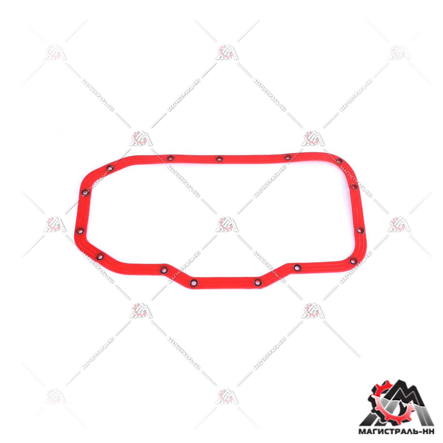 Прокладка поддона ЗМЗ-406, 405 с металл. шайбами красный силикон (406-1009070) БАЛАКОВО